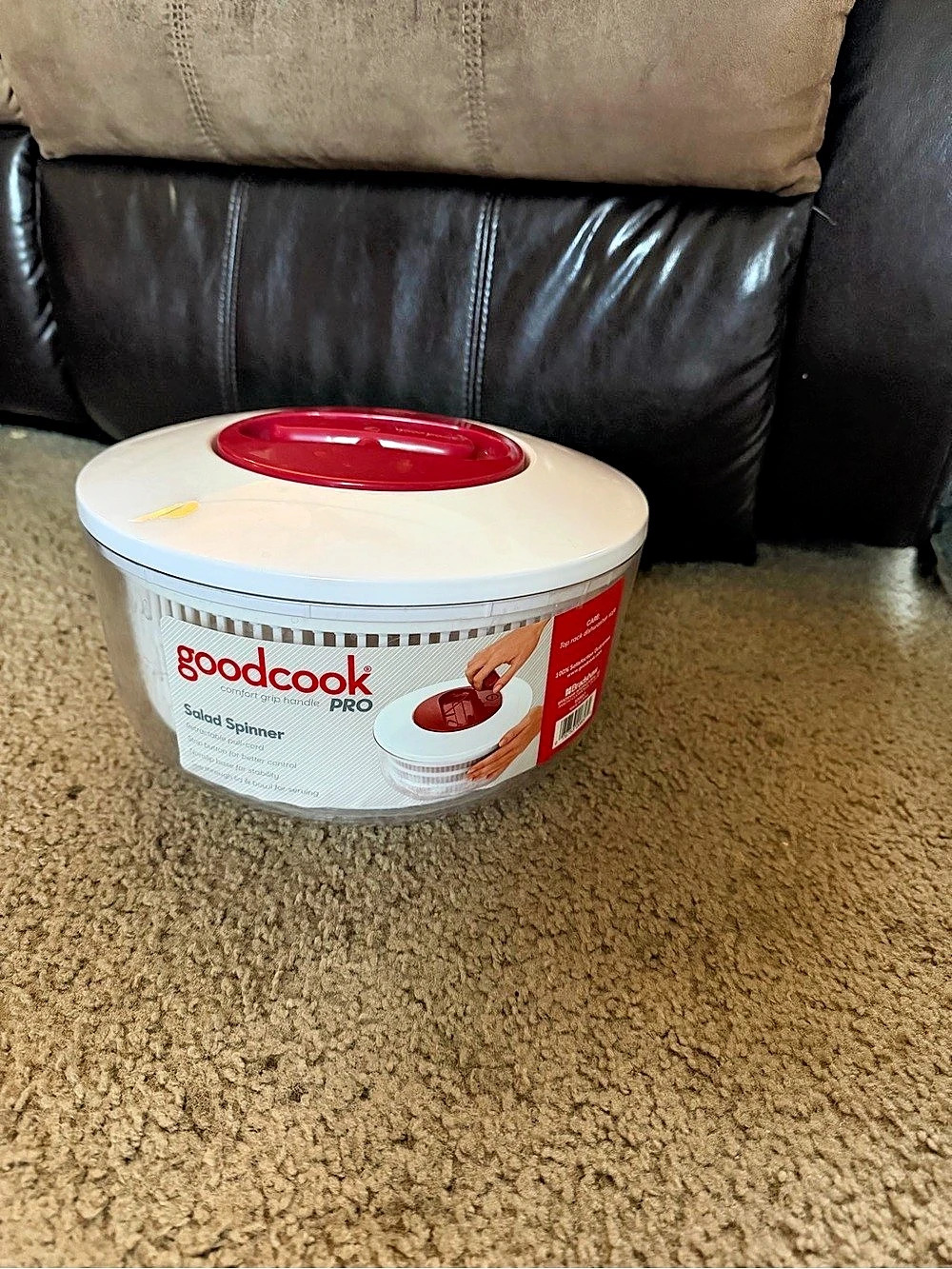 Goodcook Pro Salad Spinner White & Red Kitchen Tool